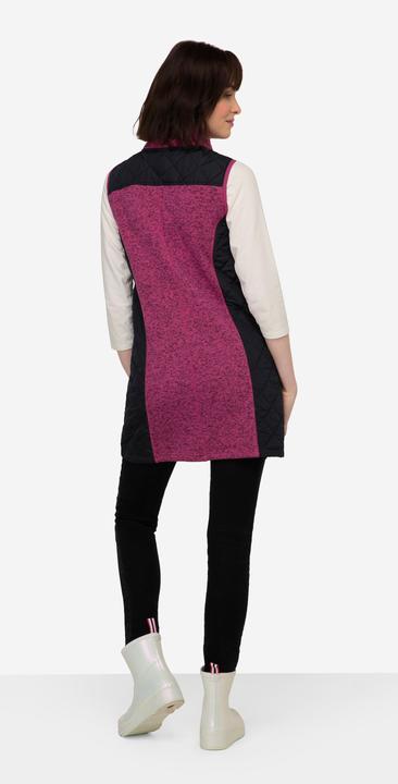 Produktbild Laurasøn Strickfleece-Weste, Stepp-Einsätze, Stehkragen, Zipper (S)