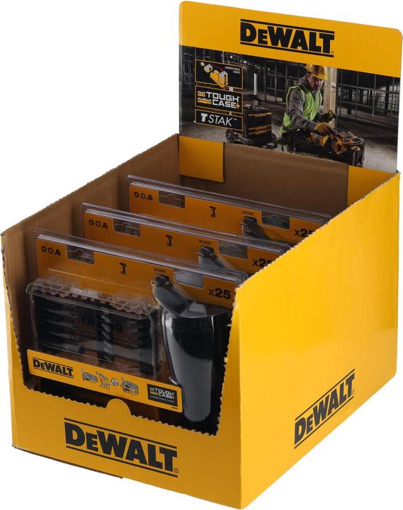 Actual product image DeWalt BitSet with cup (PH2X 25mm, Pz2x25mm, Pz3x25mm, T10 x 25 mm, T15 x 25 mm, T20/25 mm, T25x25mm, T30 x 25mm, PH2x50, Pz2x50mm, PZ3 50mm, 10 mm (hexagon socket))
