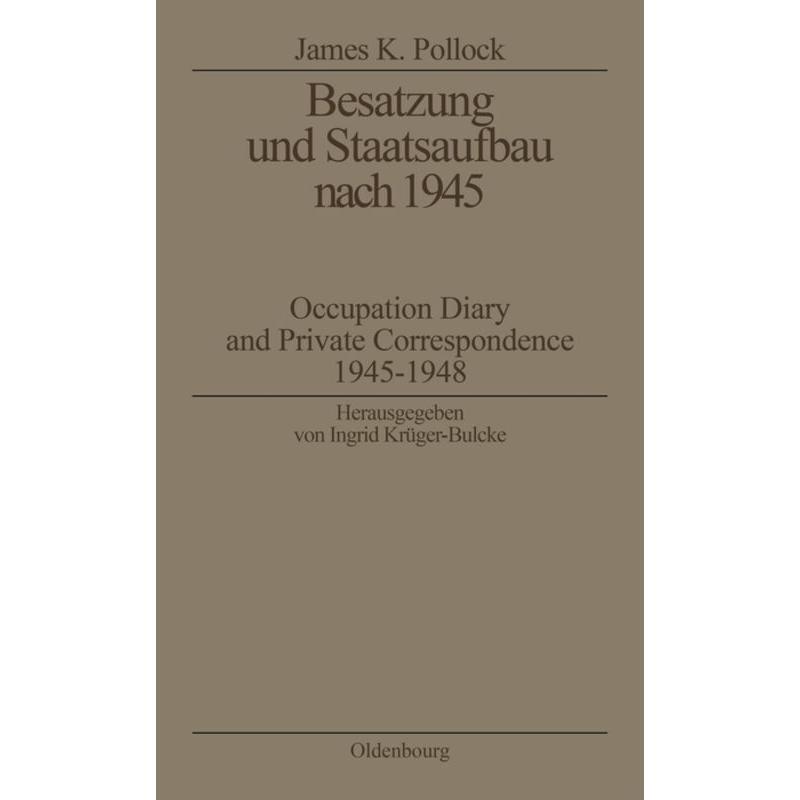 Besatzung und Staatsaufbau nach 1945, Fachbücher von James K. Pollock