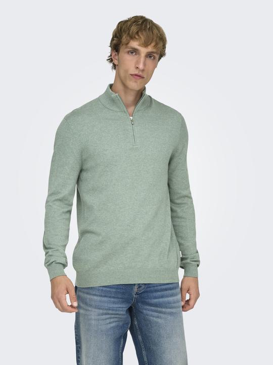 Produktbild Only & Sons Onsloui Reg 12 Mel Half Zip Knit Noos (XL)