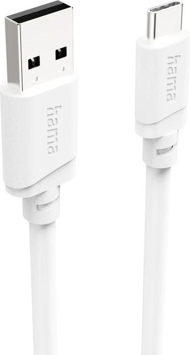 Produktbild Hama Ladekabel, USB-A - USB-C, 2 m, Weiss (2 m, USB 2.0)