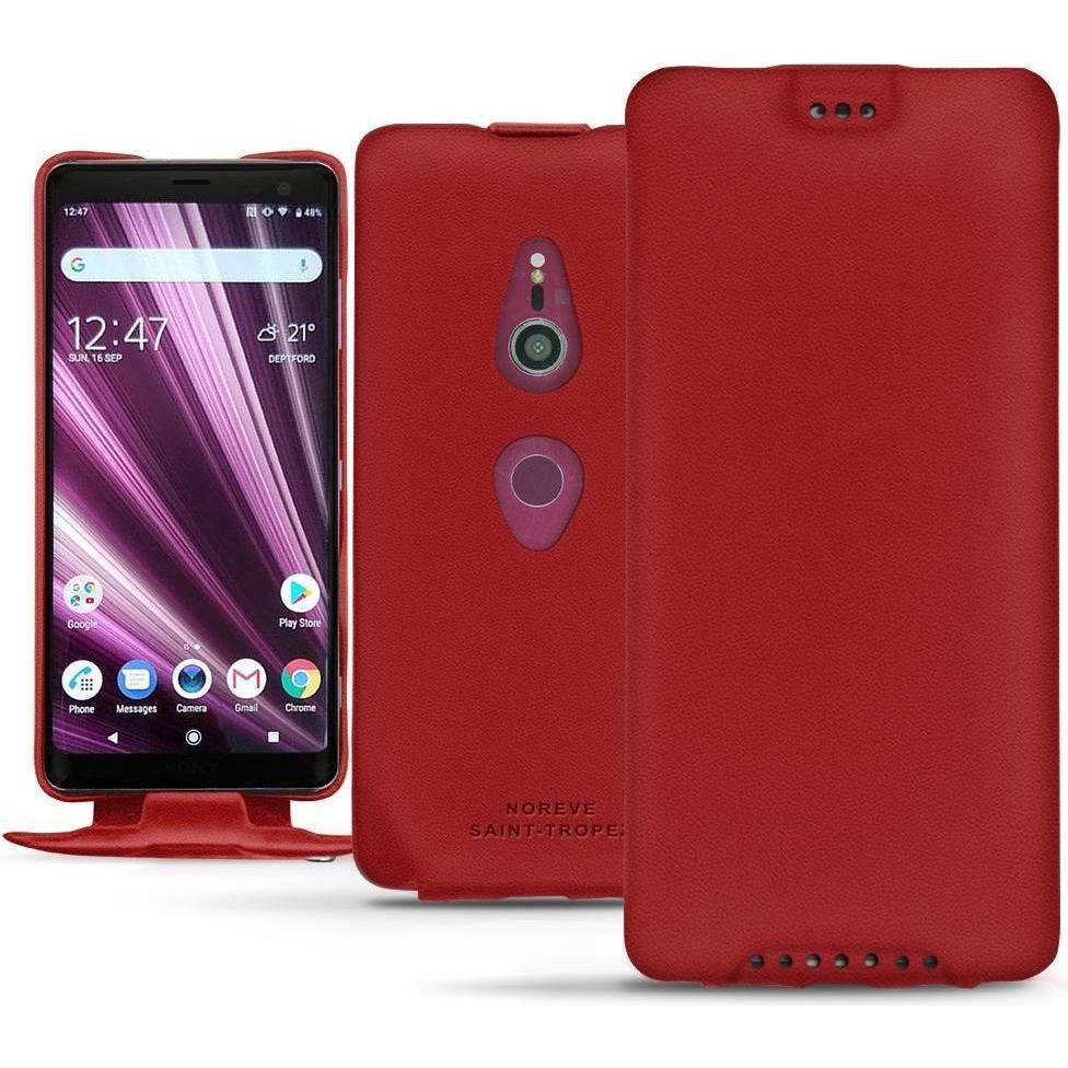 Thumbnail - Noreve Lederschutzhülle vertikal (Sony Xperia XZ3), Smartphone Hülle, Rot
