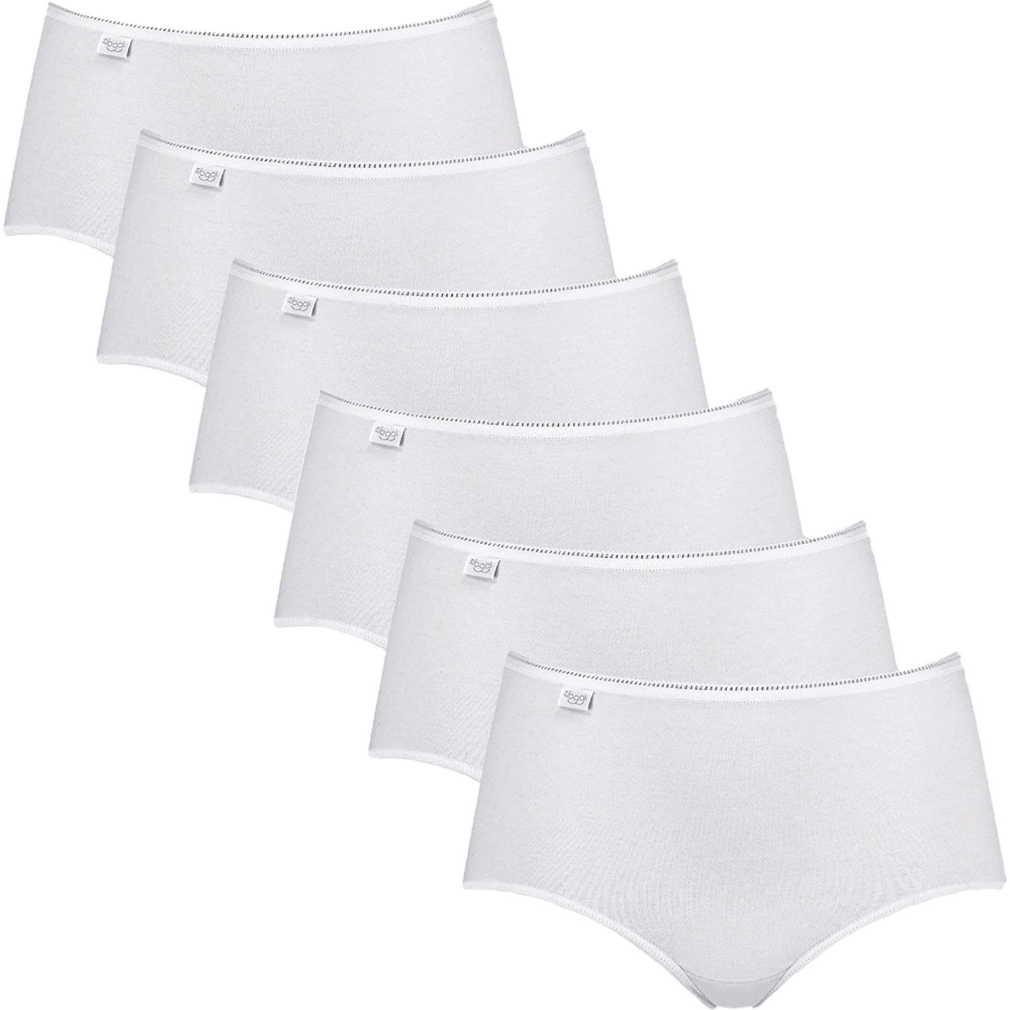 Sloggi, Damen, Unterhosen, 6er Pack 24/7 Cotton Midi Slip, Weiss, (46, 6er Pack)