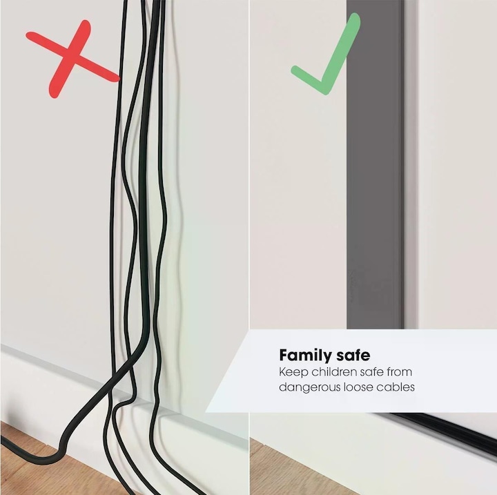 Produktbild Vogels Kabelkanal,80cm,Schwarz,Vertikal oder Horizontal montierbar (Kabelkanal, 80 cm)