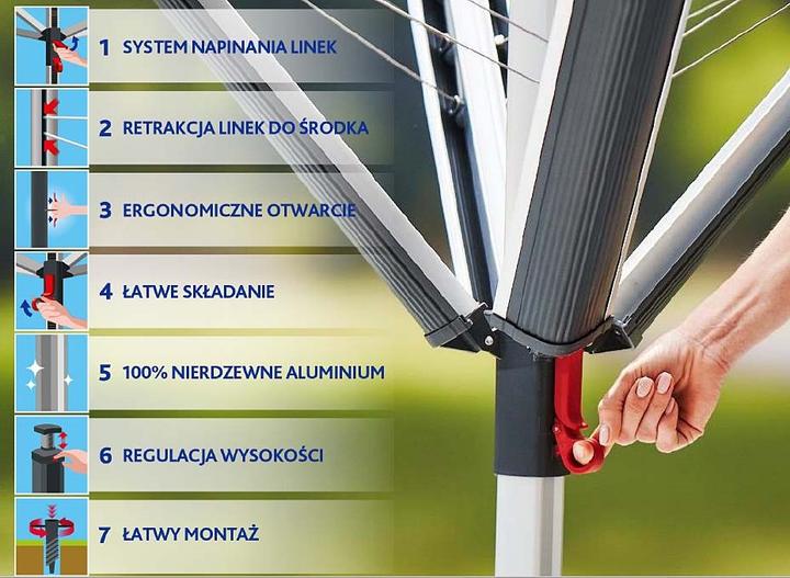 Actual product image Vileda Suszarka zewnętrzna Sun-Rise (2.16 m)