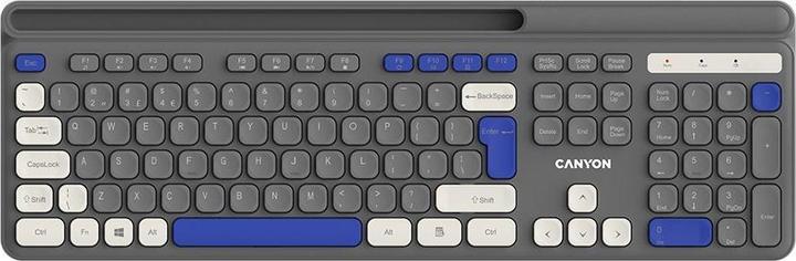 Canyon Computertastatur Tastatur HKB-W03 DE AAA Wireless Grau (DE, Kabellos)