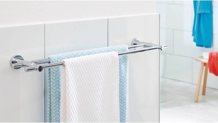 Immagine prodotto tesa LOXX portasalviette da bagno a due bracci con soluzione adesiva senza foratura