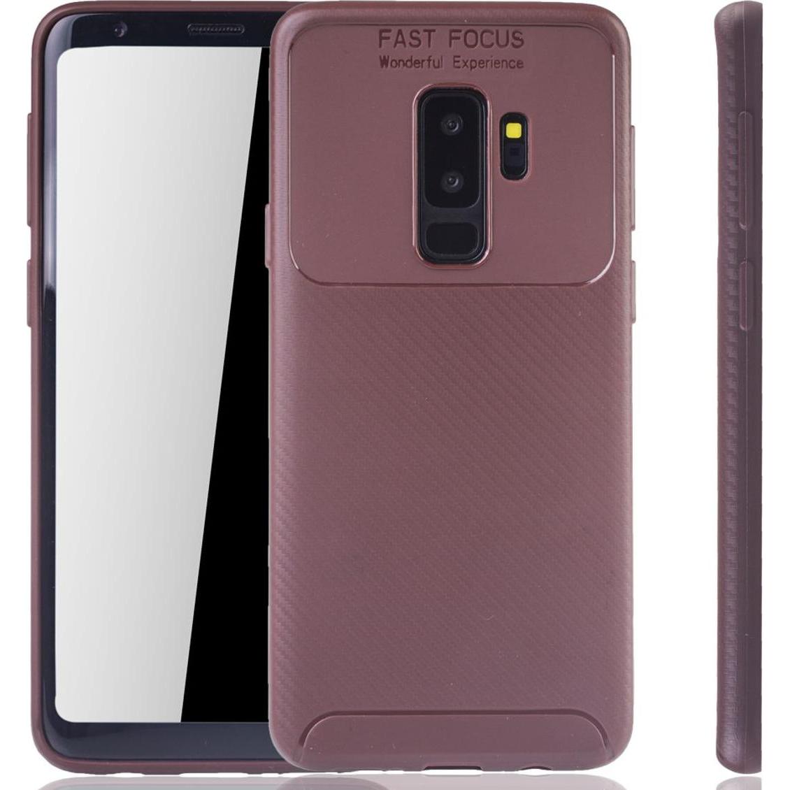 König Design Handyhülle für Samsung Galaxy S9 Plus Schutzcase Backcover Bumper Etuis Braun (Samsung Galaxy S9+), Smartph...