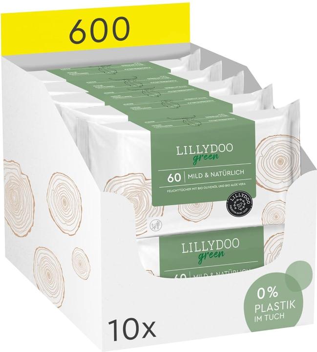 Lillydoo Lingettes humides pour bébé (10 x 60 pcs)