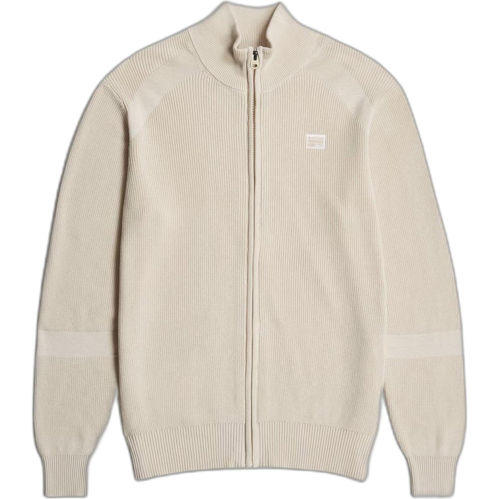 G-Star, Herren, Pullover, Sweatshirt mit Reissverschlussdetails, Weiss, (S)