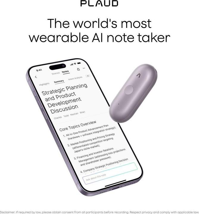 Produktbild Plaud NotePin S (64 GB)