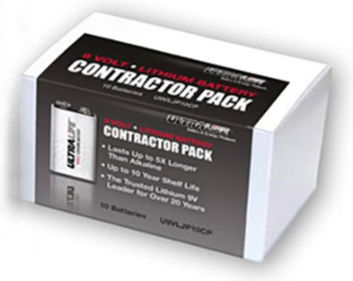 Actual product image Ultralife 9 V block battery lithium U9V (10 pcs., 9V Block, 1200 mAh)