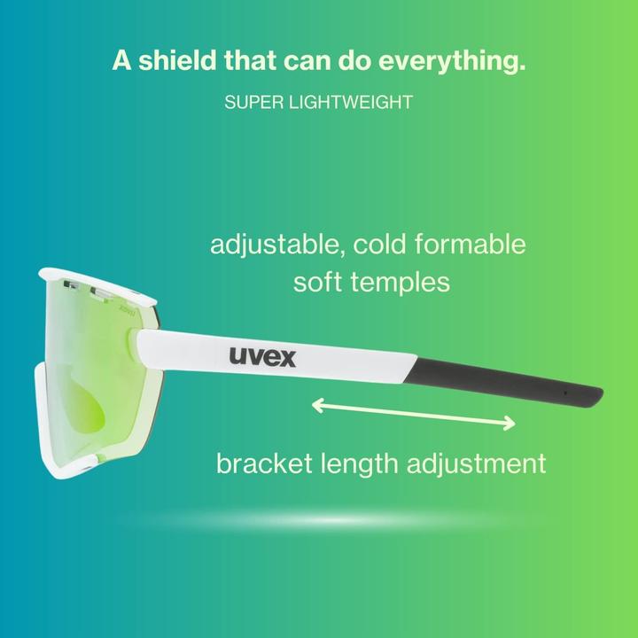 Produktbild Uvex Sports sportstyle 236 set (White Matt, Mirror Green, Clear)