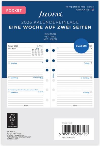 Label énergétique Filofax PO-INH.1WO/2SEIT.DEUTSCH (Allemand)