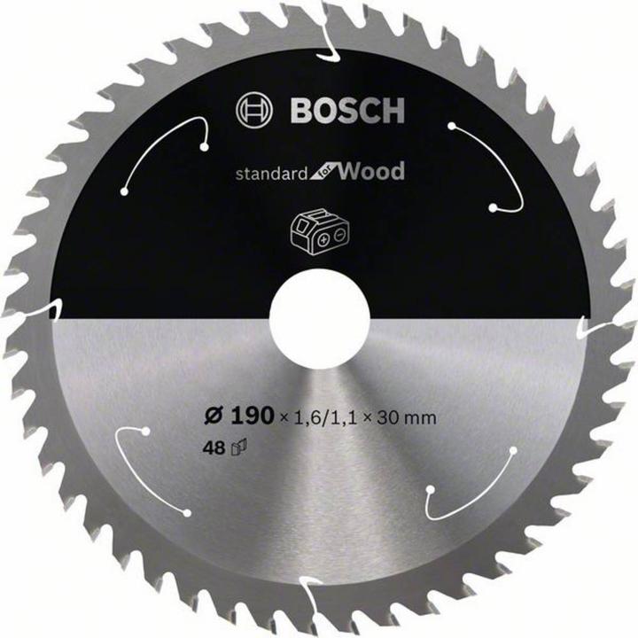 Productafbeelding Bosch Professional Zubehör Cirkelzaagblad Standaard voor hout, 190x1,6/1,1x30,48 tanden