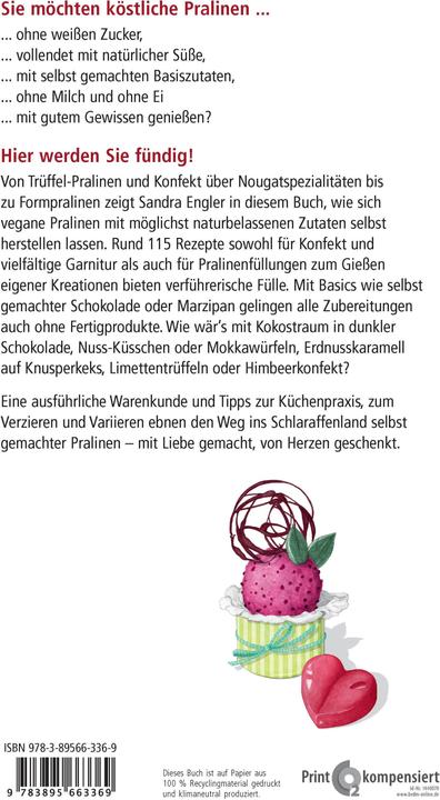 Produktbild Vegane Pralinen und Konfekt (Deutsch, Karin Bauer, Sandra Engler, 2014)