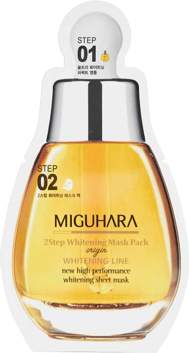 Miguhara 2 step whitening mask pack origin