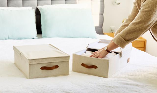 Image du produit Love it Store it Boîte à couvercle rabattable Premium, lot de 2 - Plat (33 x 50 x 16 cm, 26.50 l)