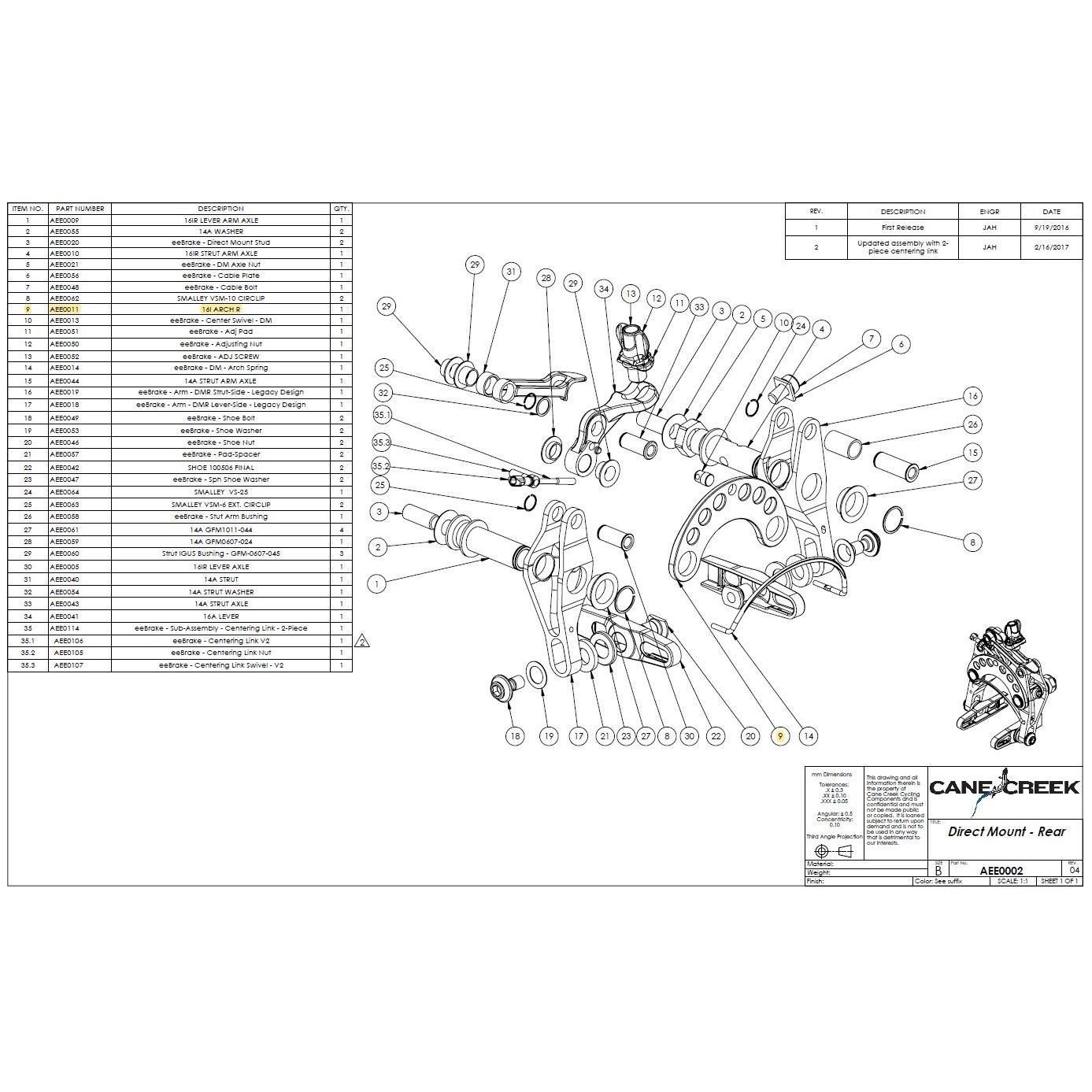 Cane Creek, Zubehör Velobremsen