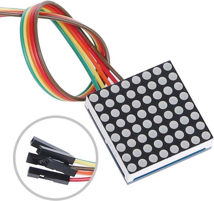 Actual product image OEM 8x8 LED Matrix Breakout with 2 HC595