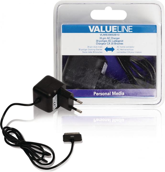 Actual product image Valueline Charger 1-output 2.1 A Apple 30-pin Black