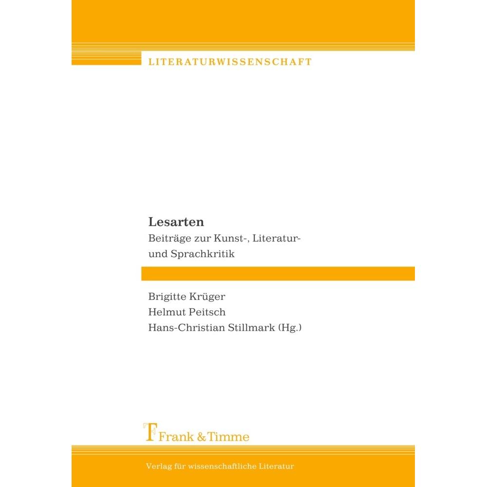 Lesarten, Fachbücher von Helmut Peitsch, Brigitte Krüger, Hans Christian Stillmark