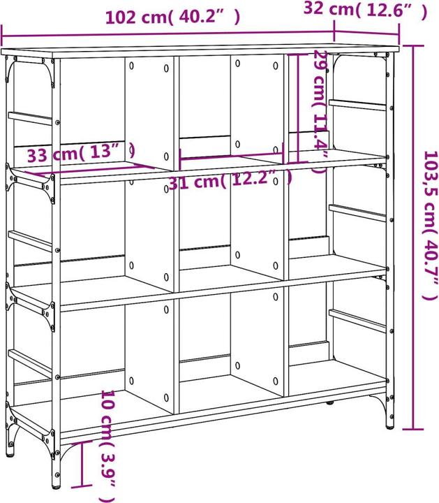 Image du produit vidaXL Sideboard (103.50 x 32 x 103.50 cm)