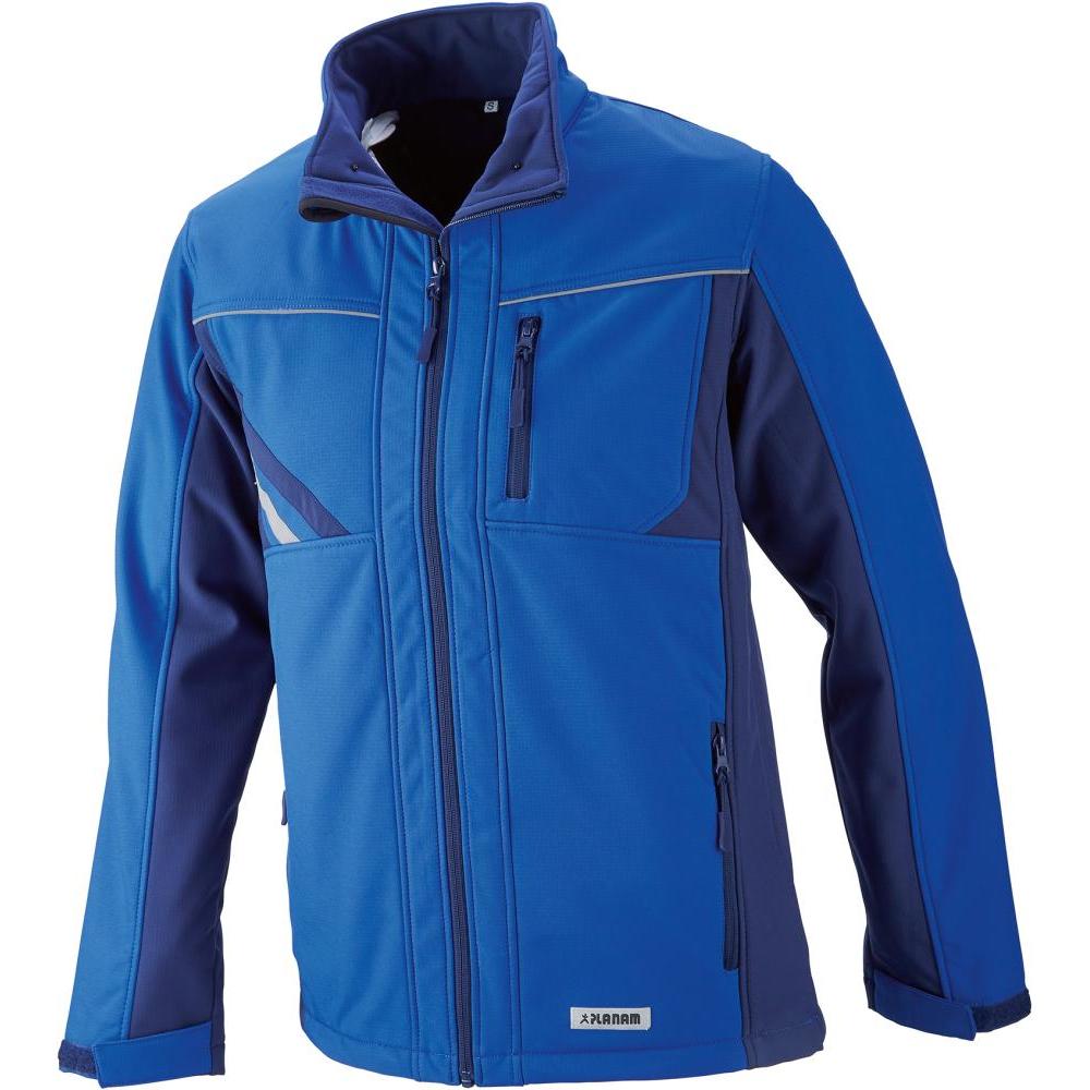 Planam, Herren, Jacke, Softshelljacke kornblumenblau/marine/zink XS S (S), Blau, S