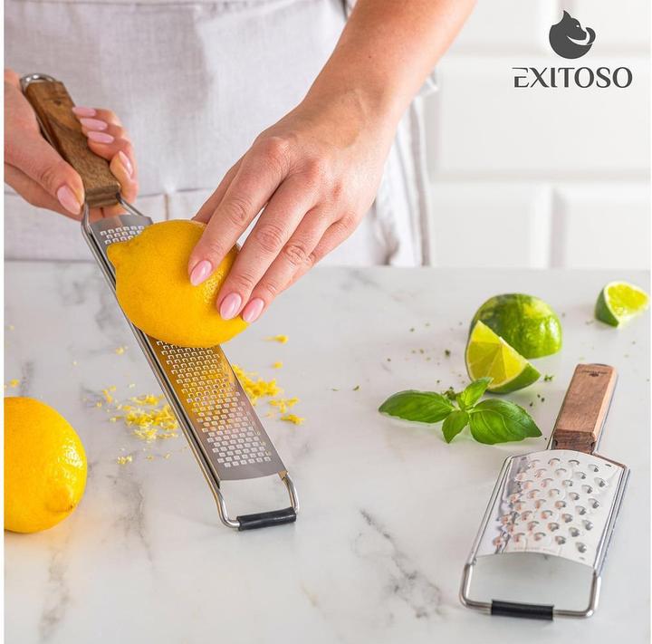 Image du produit Exitoso Küchenreibe mit Holzgriff Braun