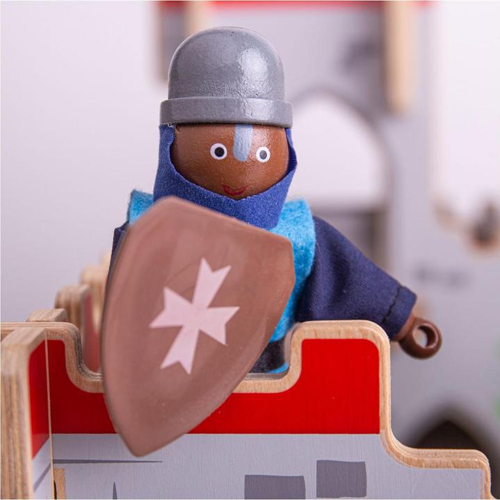 Actual product image Bigjigs Medieval knights made of wood, 4 pieces.