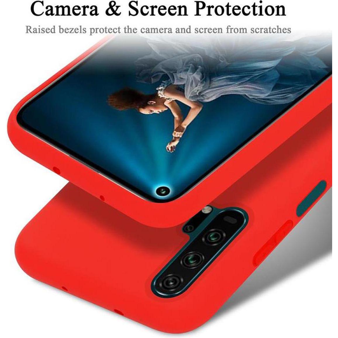 Thumbnail - Cadorabo TPU Liquid Silicone Case Cover (Honor 20 Pro), Smartphone Hülle, Rot