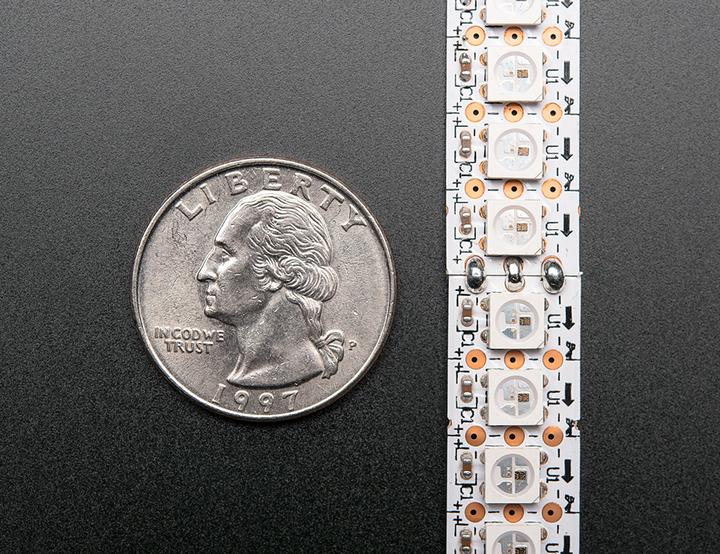 Play-Zone NeoPixel Digital RGB LED Strip 144 LED 1M Blanc PCB