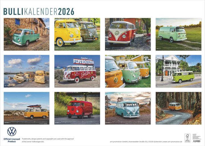 Produktbild Volkswagen Bulli Kalender 2026