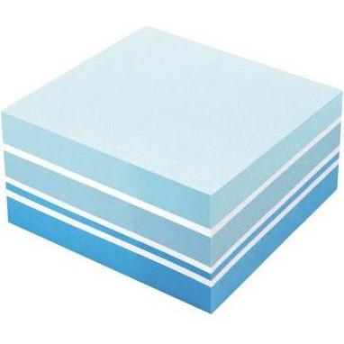 Soennecken, Haftnotiz, Haftnotizwürfel Farbmix Brilliant 75 x 75 mm (B x H) blau weiss 400 Bl. (75 x 75 mm)