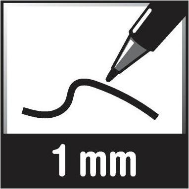 Immagine prodotto Schneider Biros Klick-Fix-Pen 1mm nero a prova di documento Colore del cilindro: nero (Nero, 1 x)