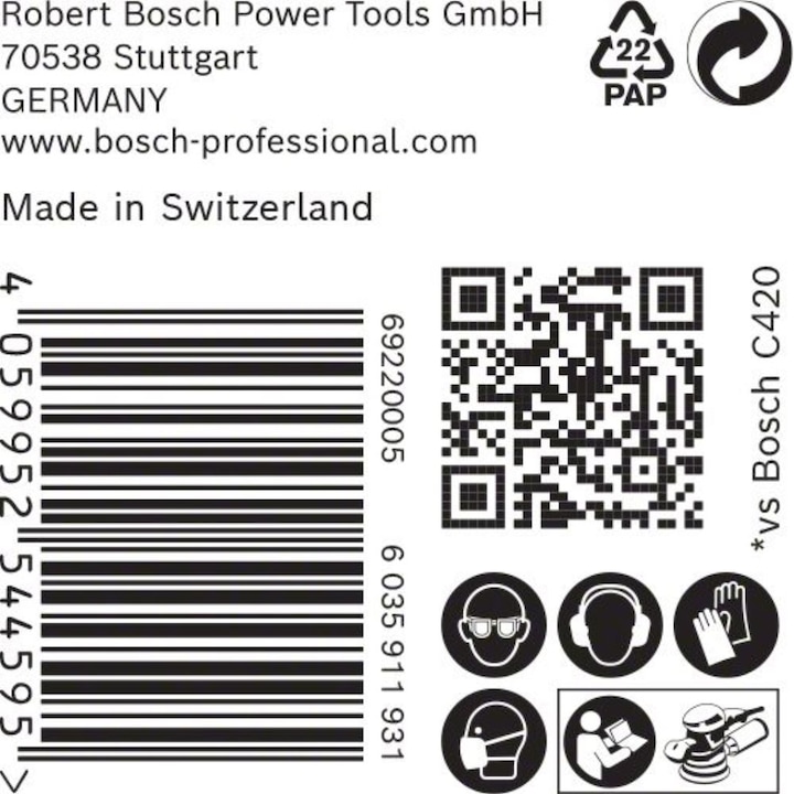 Produktbild Bosch Professional Zubehör EXPERT C470 Schleifpapier mit 8 Löchern für Exzenterschleifer, 125 mm, G 220, 50-tlg. (220)