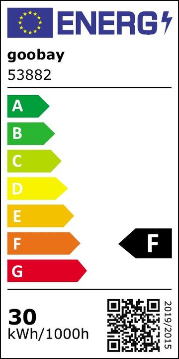 Label énergétique Goobay Projecteur d'extérieur à LED (2560 lm, IP44)
