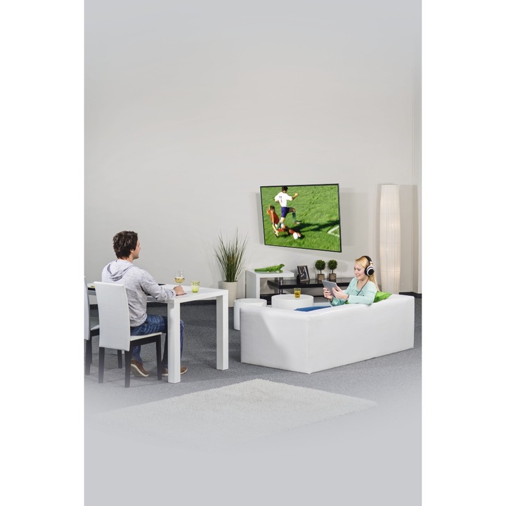 Produktbild Hama TV-Wandhalterung FULLMOTION, 1 Stern, 200x200, 122 cm (48"), 2 Arme, SW/WS (Wand, 48", 20 kg)