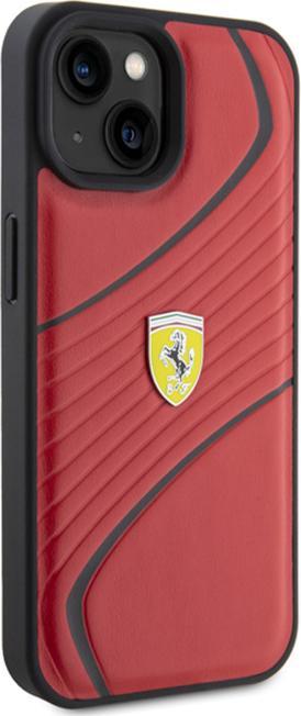 Immagine prodotto Ferrari FEHCP15SPTWR Custodia rigida per iPhone 15 6.1" czerwony/rosso Twist Metal Logo (Apple iPhone 15)