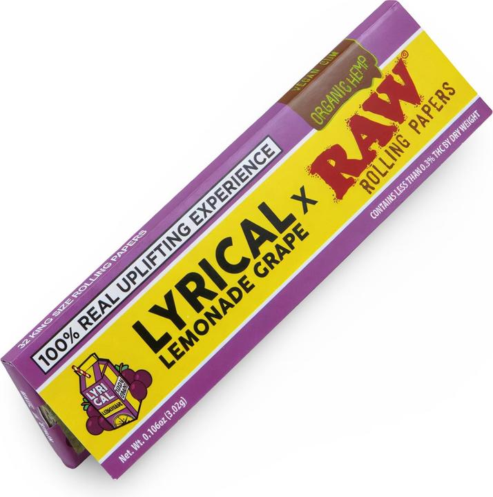 RAW 10X Rolling Sheets x Lyrical Lemonade King Size Wide Grape