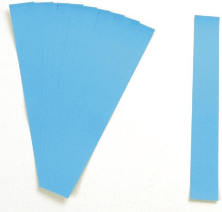 Ultradex Insert cards for 9.5mm insert rail 40x7.5mm PU=420 pieces blue