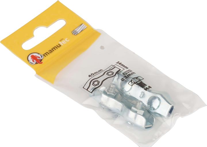 Produktbild Mamutec Verzinkt Klemme Duplex 3 mm 2 Stk.