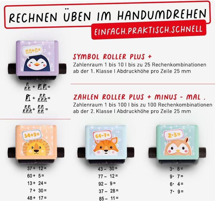 Produktbild Trodat Mal Zahlen Rechenroller ab 2. Klasse