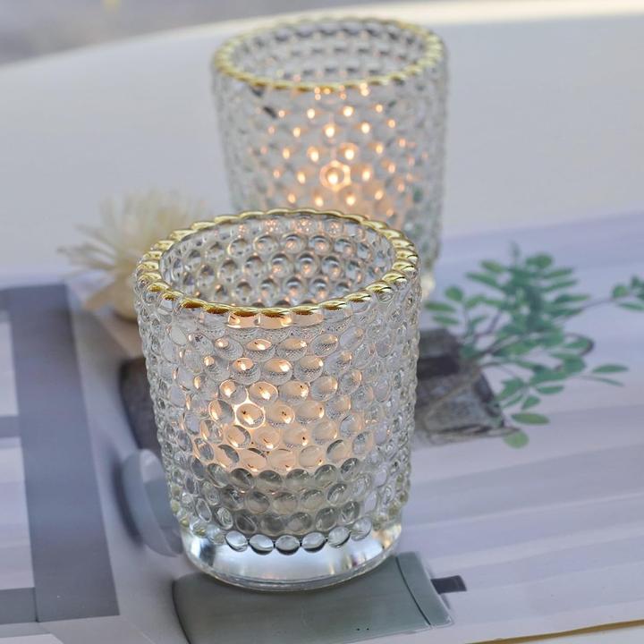 Actual product image Vohocandle Teelichtgläser-Set mit Goldrand (12 Stück)