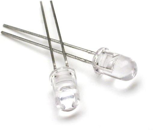 OEM LED bianco 5 mm con alloggiamento trasparente