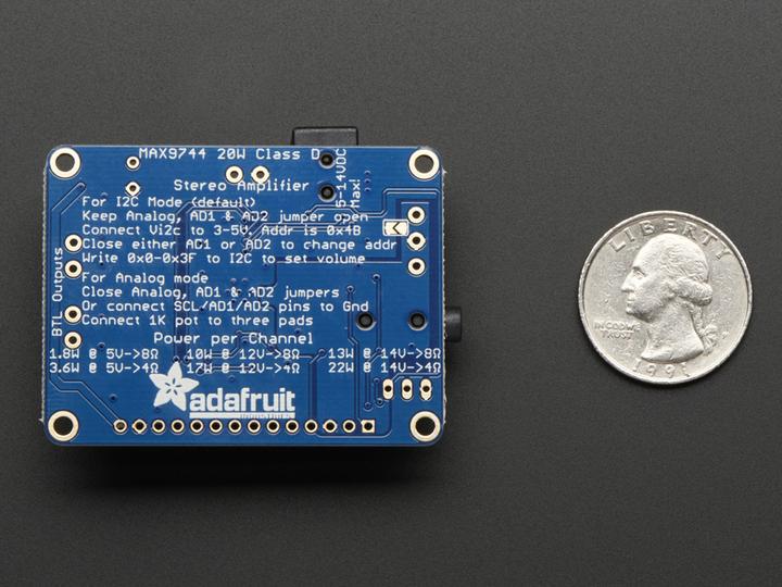 Produktbild Adafruit Stereo Class D Audio Amplifier MAX9744 (Erweiterung)