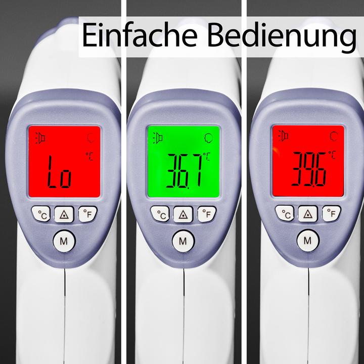 Produktbild Amasana Fieberthermometer Infrarot Stirnthermometer, kontaktlos mit Digital Anzeige (Stirn, Berührungslos)