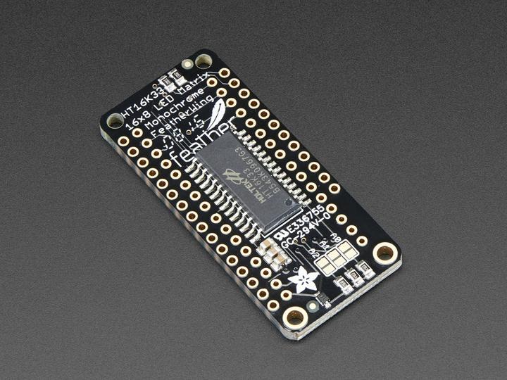 Image du produit Adafruit 0.8" (2cm) 8x16 LED Matrix FeatherWing Kit jaune-G (Kit électronique)