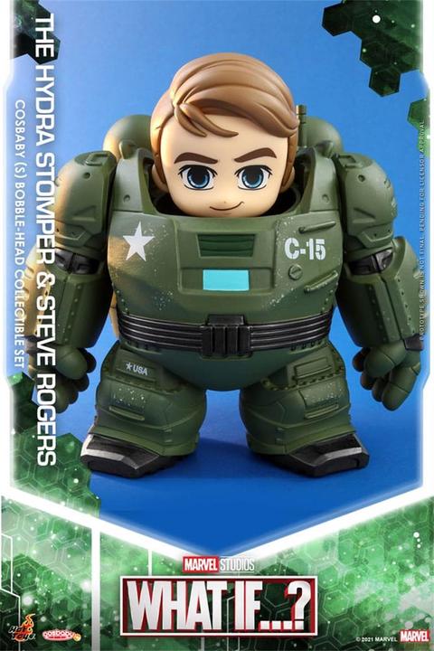 Actual product image Hot Toys What If...? figurines Cosbaby (S) Hydra Stomper & Steve Rogers 10 cm