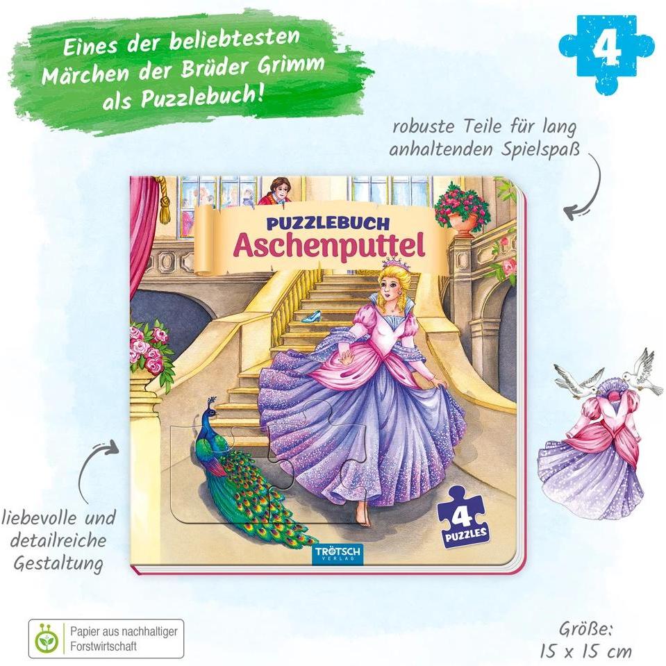 Thumbnail - Pappenbuch Puzzlebuch Aschenputtel, Kinderbücher von Trötsch Verlag